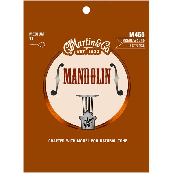 Martin Guitar M465 Mandoline Medium Monel