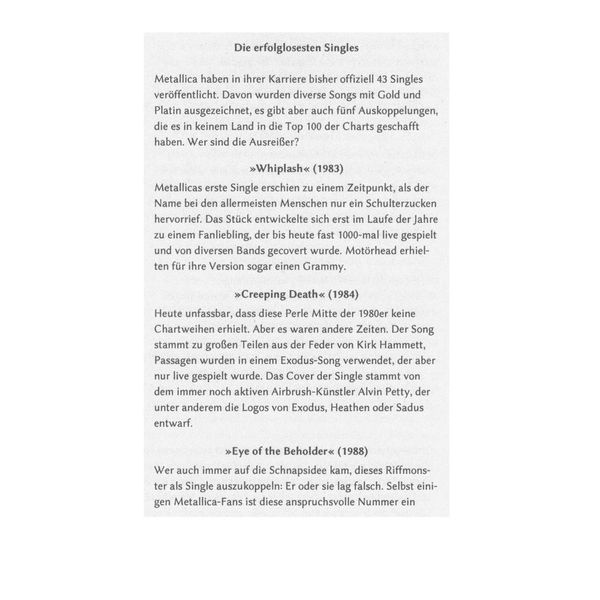 Reclam Verlag 100 Seiten Metallica