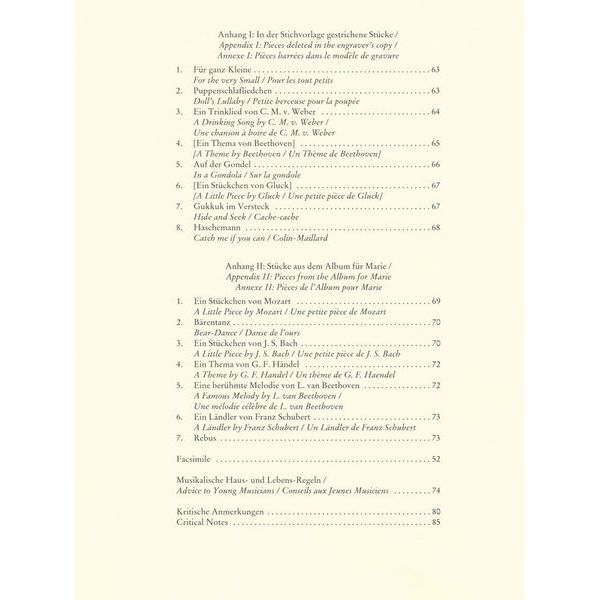 Wiener Urtext Edition Schumann Album für Jugend