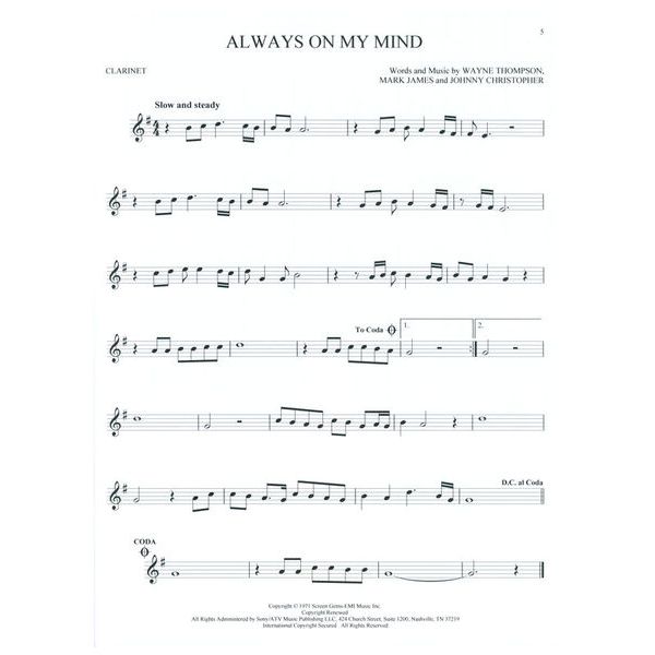 Hal Leonard 101 Beautiful Songs Clarinet