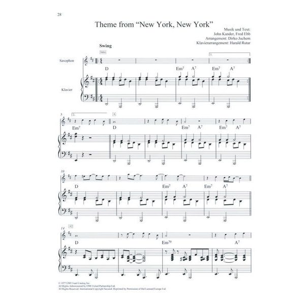 Schott Movie Classics T-Sax