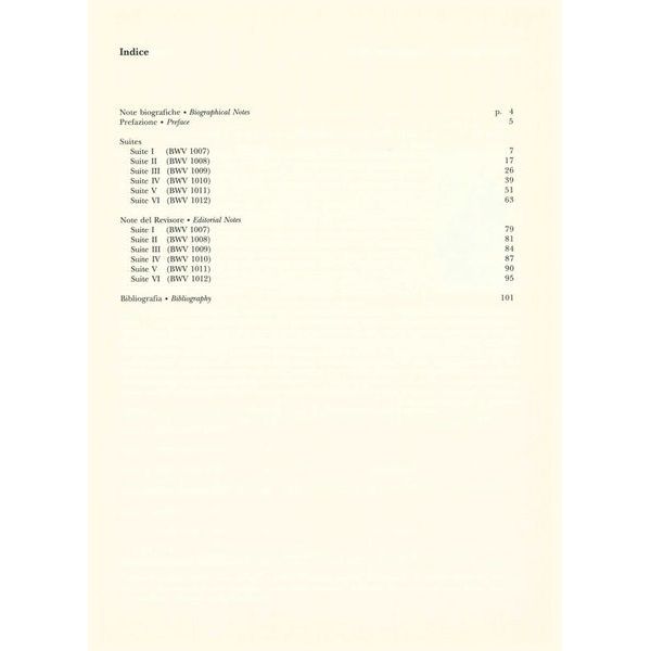 Ricordi Bach 6 Suites Double Bass