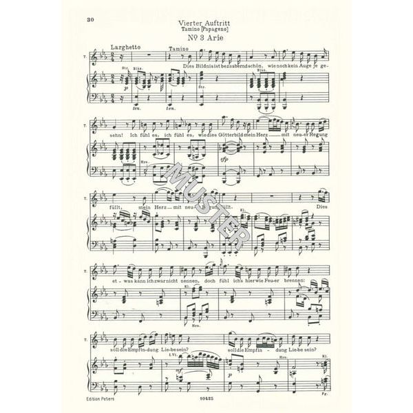 Edition Peters Mozart Zauberfl&ouml;te KV 620