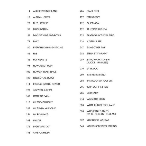 Hal Leonard Bill Evans Omnibook Piano