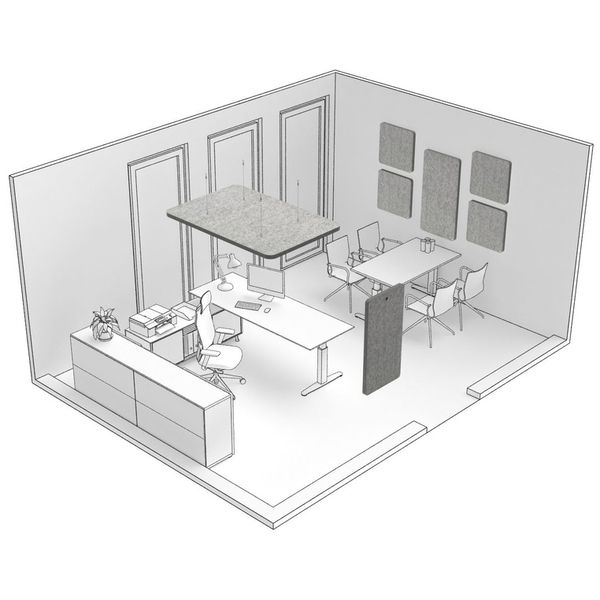 t.akustik Office Set Single SGR