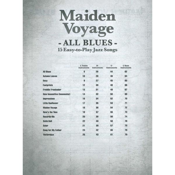 Hal Leonard Jazz Play-Along Maiden Voyage