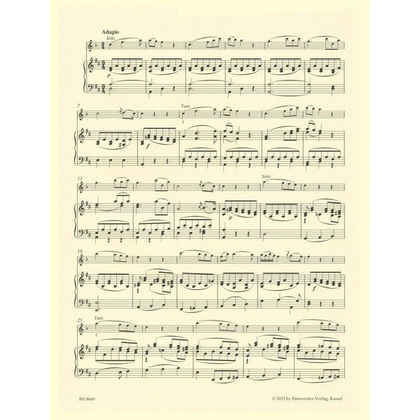 Brenreiter Mozart Adagio KV 622