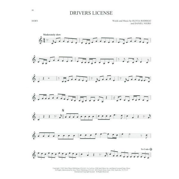 Hal Leonard 101 Top Hits for Horn