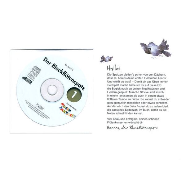 Schuh Verlag Der Blockflötenspatz 1 + CD