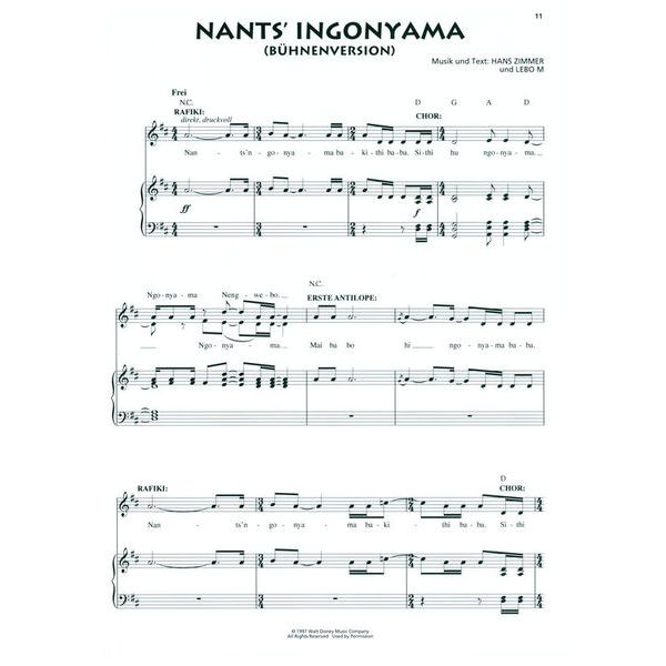 Hal Leonard Der K&ouml;nig der L&ouml;wen