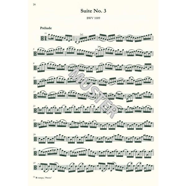 Edition Peters Bach Suiten Viola BWV1007-1012