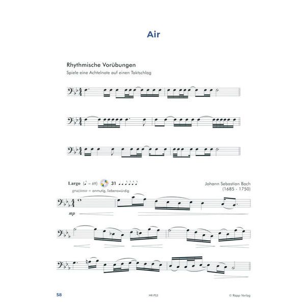 Horst Rapp Verlag Posaune lernen mit Spa 3
