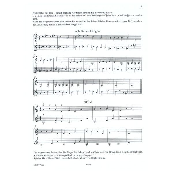 Edition Peters Geige Spielen 1