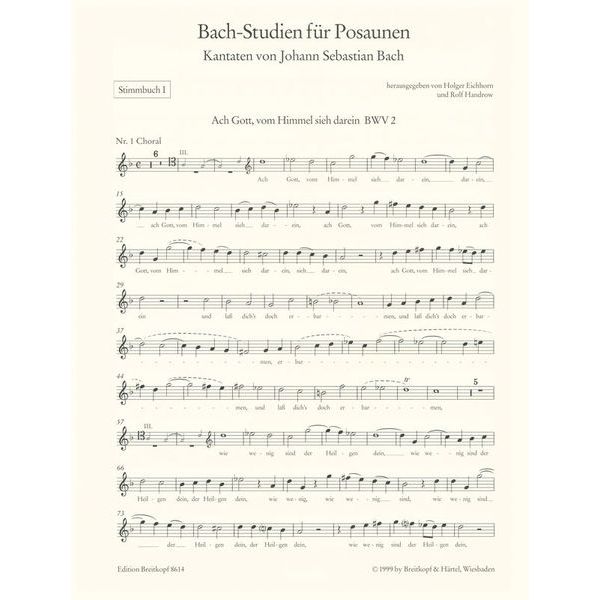 Breitkopf & Hrtel Bach Studien Trombone