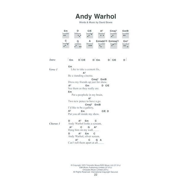 Wise Publications Little Black David Bowie