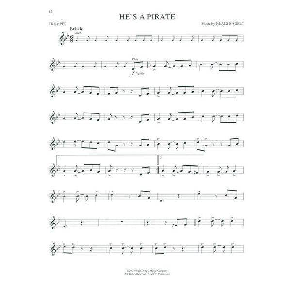 Hal Leonard Pirates Of The Caribbean Trump