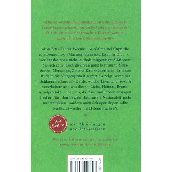Reclam Verlag 100 Seiten Schlager