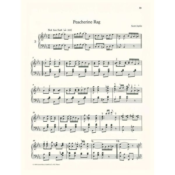 Schott Joplin 20 Ragtimes