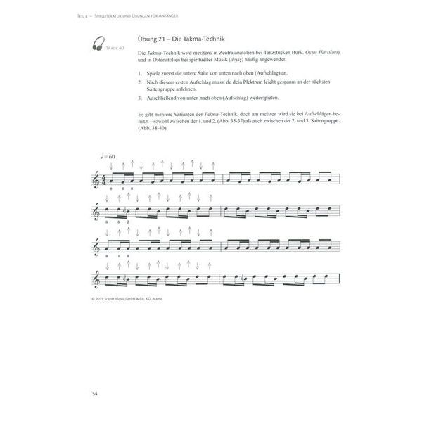 Schott Baglama spielen Tezene-Technik