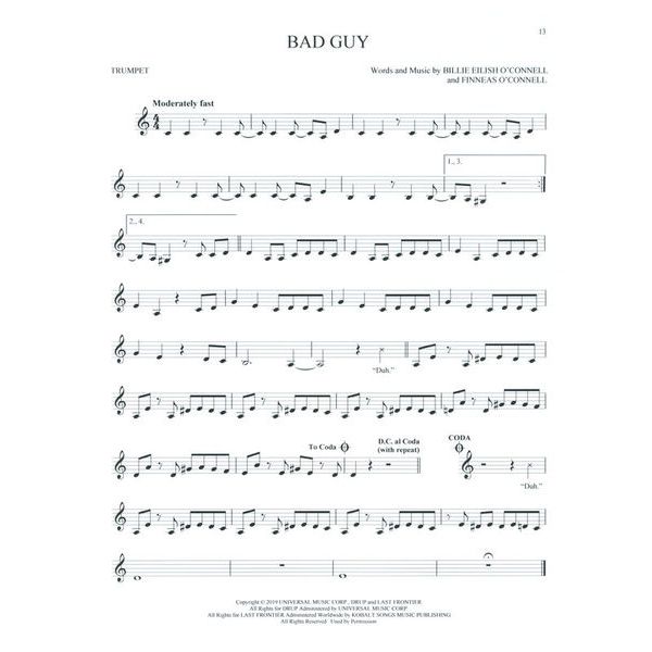 Hal Leonard 101 Top Hits for Trumpet