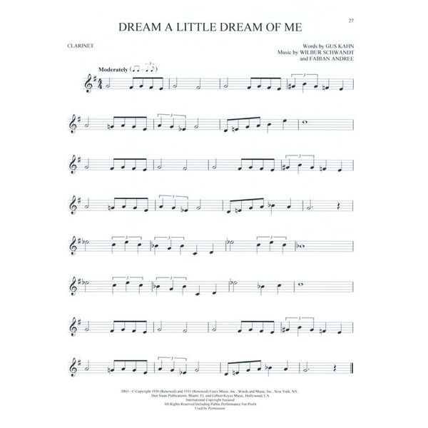 Hal Leonard 101 Beautiful Songs Clarinet