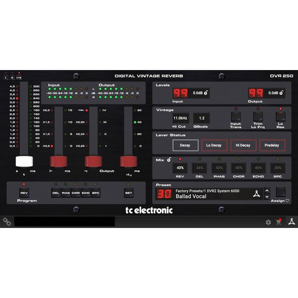 tc electronic DVR 250 Digital Vintage Reverb
