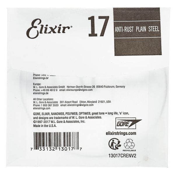 Elixir .017 Plain Steel