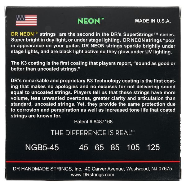 DR Strings Neon Green NGB5-45