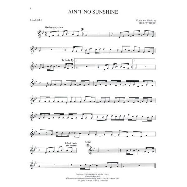 Hal Leonard 101 Popular Songs Clarinet