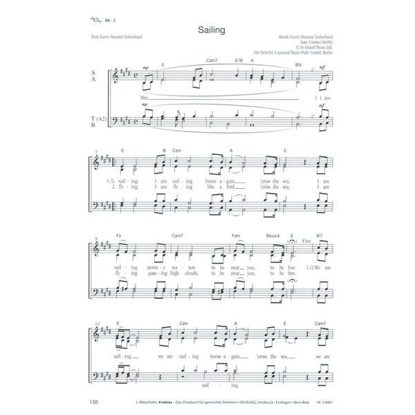 Helbling Verlag 4 Voices Chorbuch