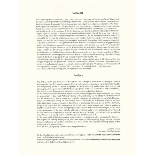 Schott Best Of Double Bass Classics