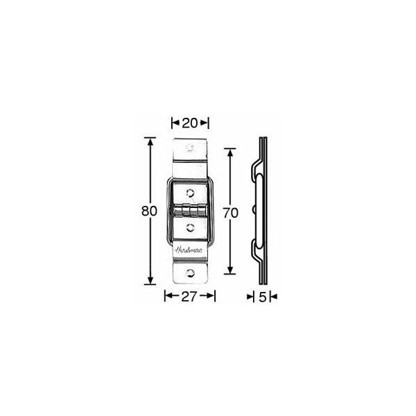 Adam Hall 2527 Stop Hinge medium