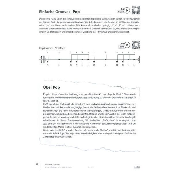 Hage Musikverlag Cajon Schule