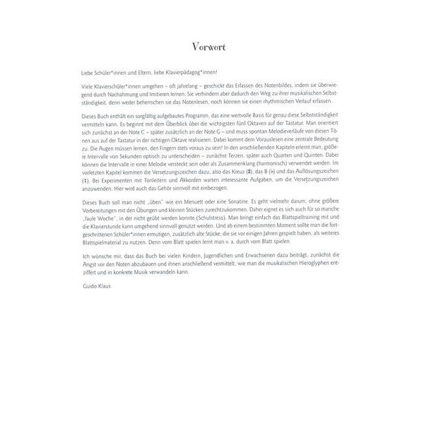 Holzschuh Verlag Tastenforscher Blattspiel