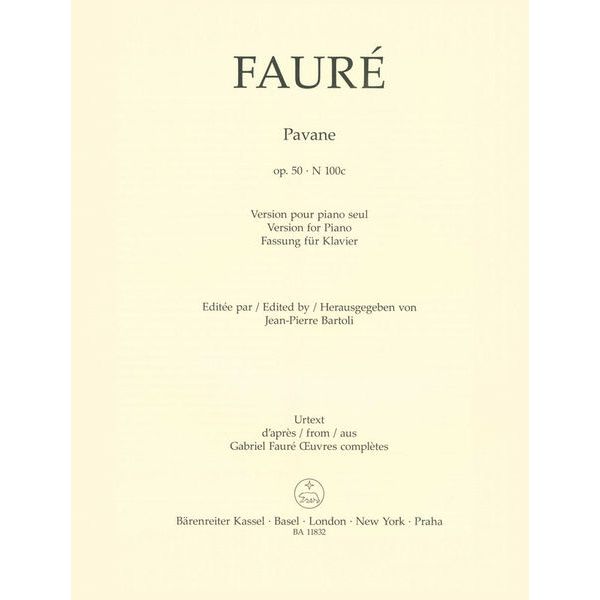 Brenreiter Fauré Pavane Piano
