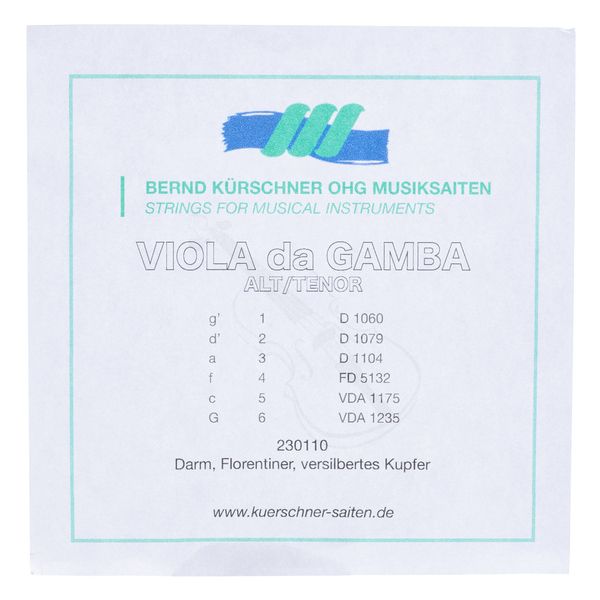 K&uuml;rschner Alto- / Tenor-Viol Strings Lgt