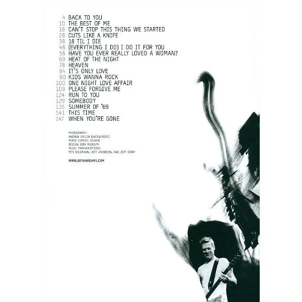 Hal Leonard Bryan Adams Greatest Hits