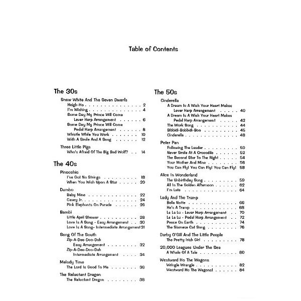 Hal Leonard 76 Disney Songs For The Harp