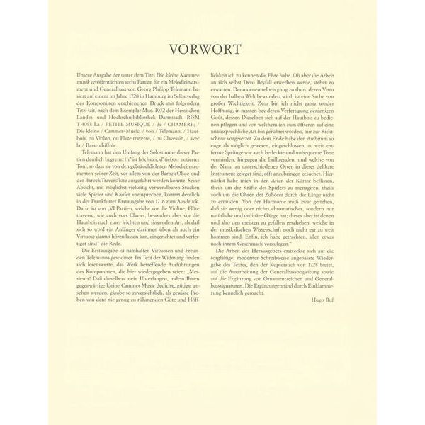 Brenreiter Telemann Kleine Kammermusik