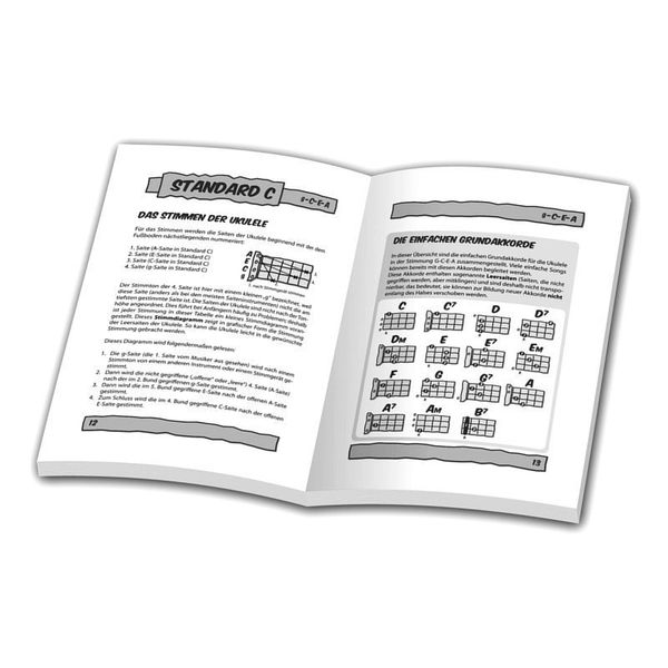 Voggenreiter  Ukulelen Grifftabelle