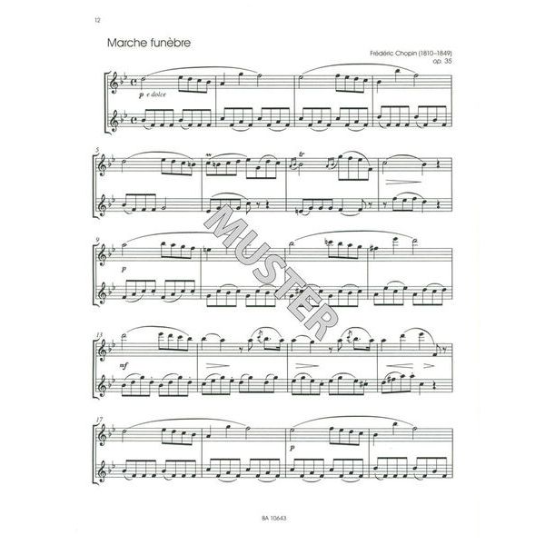 Brenreiter Romantic Hits For Two Flutes