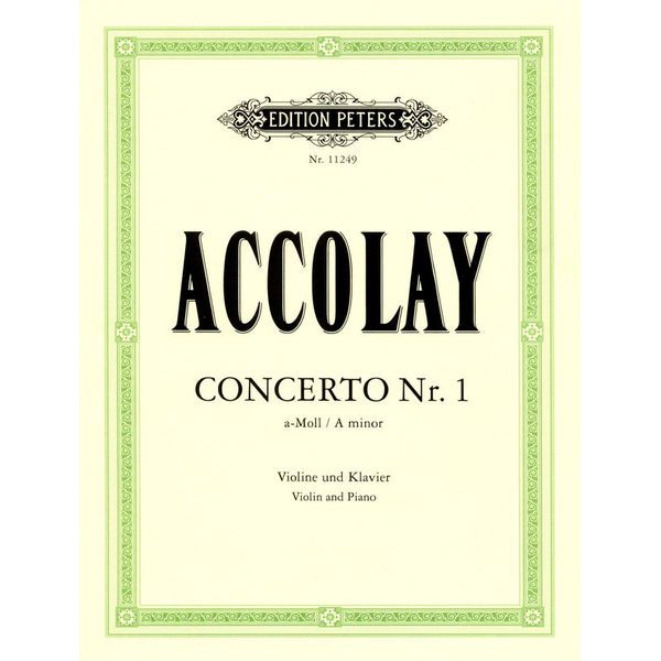 Edition Peters Accolay Concerto Nr.1 Violin
