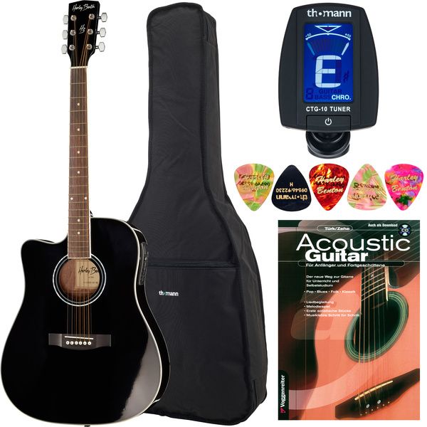 Harley Benton D-120CE-LH BK Bundle
