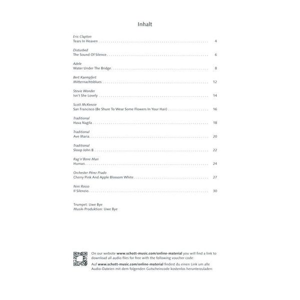 Schott Pop For Trumpet 2