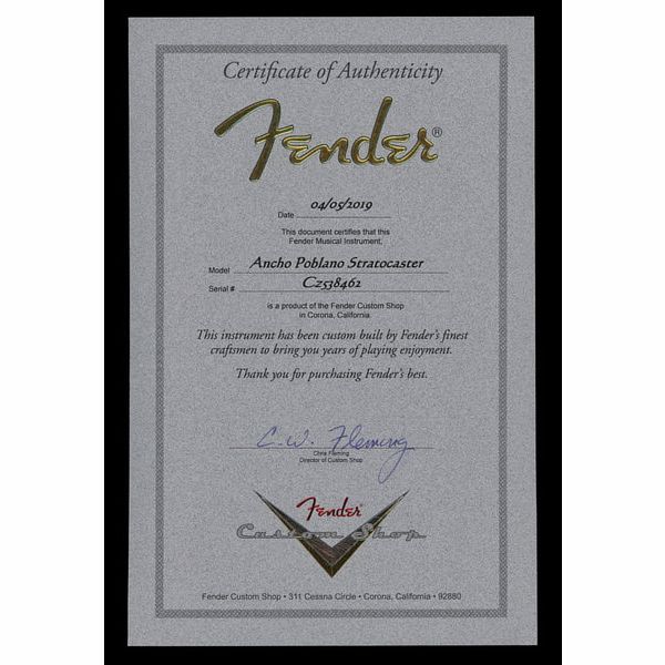 Fender Ancho Poblano Strat 2TSB Ltd