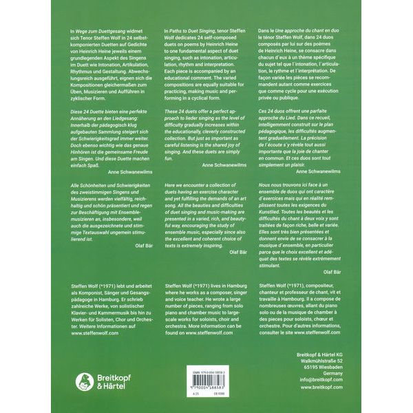 Breitkopf & Hrtel Wege zum Duettgesang
