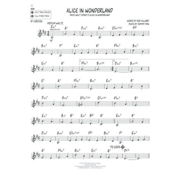 Hal Leonard Jazz Play-Along Disney Classic