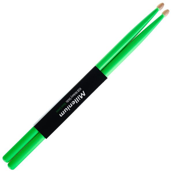 Millenium H5B Hickory Sticks Neon Green