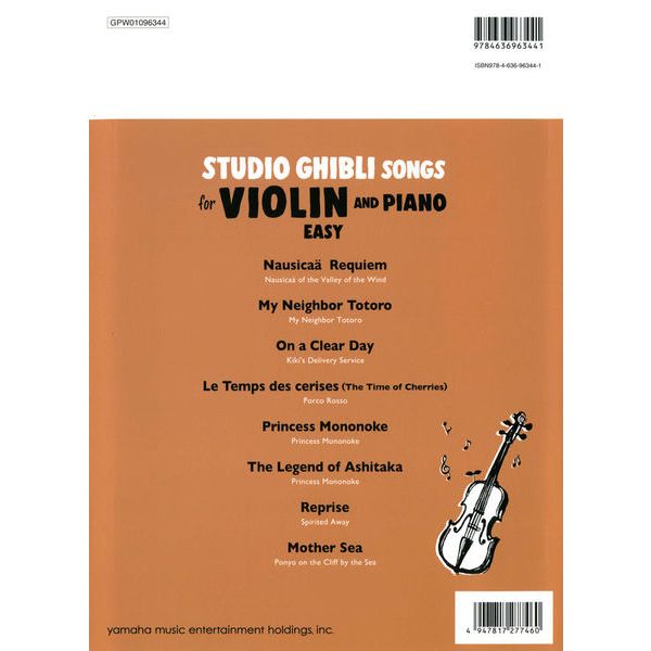 Yamaha Music Entertainment  Studio Ghibli Songs Violin Eas