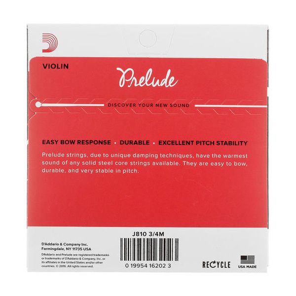 Daddario J810-3/4M Prelude Violin 3/4